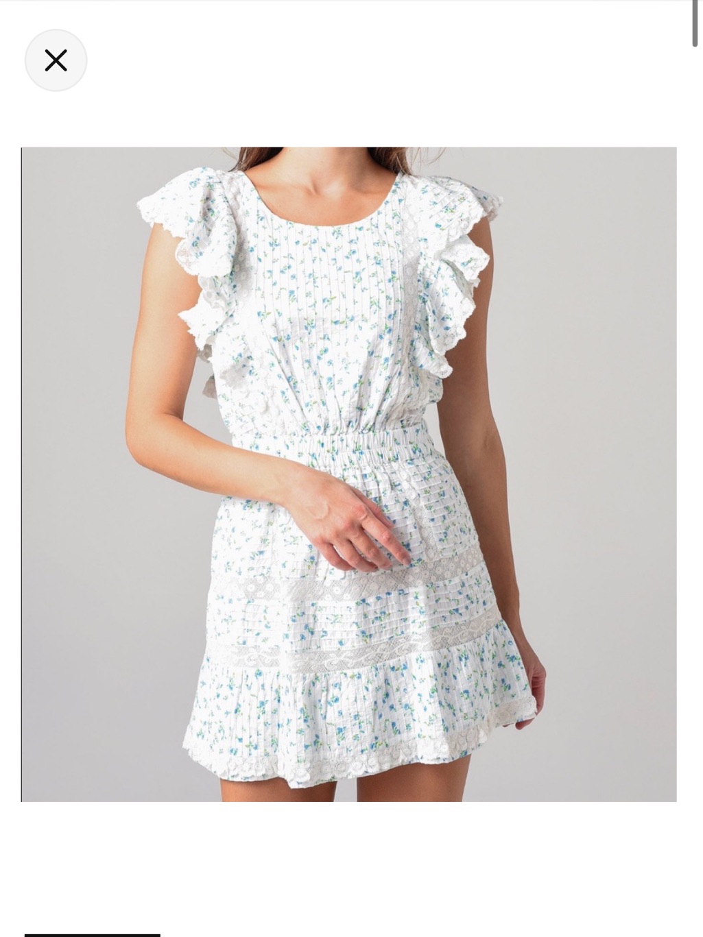 Loveshackfancy Roberta Mini Dress Bonnet Blue Floral